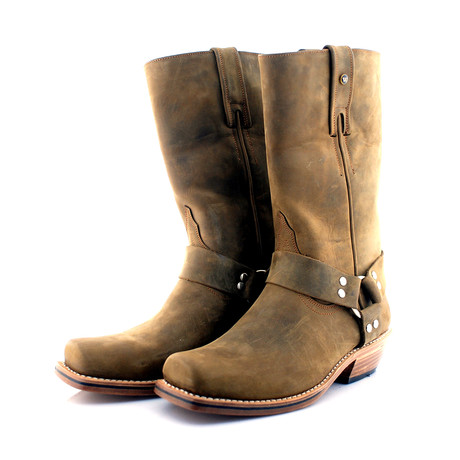 Green Nubuck Cowboy Boots // Green (US: 7)