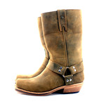 Green Nubuck Cowboy Boots // Green (US: 8)