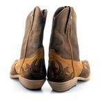 Brown Nubuck Cowboy Boots // Brown (US: 11)