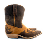 Brown Nubuck Cowboy Boots // Brown (US: 11)