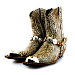 Snake Embossed Calf Skin Cowboy Boots // Snake (US: 8)