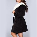 Cozy Robe // Black + White (Small/Medium)