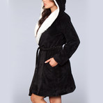 Cozy Robe // Black + White (Small/Medium)