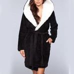 Cozy Robe // Black + White (Small/Medium)