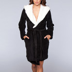 Cozy Robe // Black + White (Small/Medium)