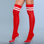 Stripe Knee High Stocking // Red // Set of 2