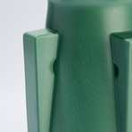 Teco 4 Buttress Vase (Green)