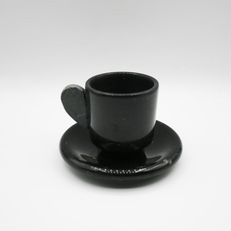 Espresso Cup + Plate // V1 (Black)