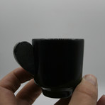 Espresso Cup + Plate // V1 (Black)