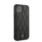 Mercedes Benz // Leather Diamond Hard Case // Black // iPhone 11 PRO