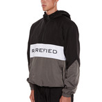 Rarefied Quarter Zip Hoodie // Black + Gray (S)