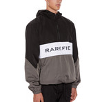 Rarefied Quarter Zip Hoodie // Black + Gray (S)