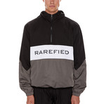 Rarefied Quarter Zip Hoodie // Black + Gray (S)