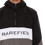 Rarefied Quarter Zip Hoodie // Black + Gray (S)