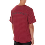 Rarefied Essential Striped Tee // Red (L)