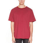 Rarefied Essential Striped Tee // Red (M)