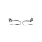 Memoire 18k White Gold Diamond Dangle Earrings II