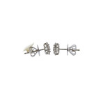 Memoire 18k White Gold Diamond Stud Earrings VIII