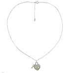 Memoire 18k White Gold Diamond Pendant Necklace IV