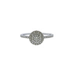 Memoire 18k White Gold Engagement Ring V // Ring Size: 7
