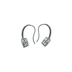 Memoire 18k White Gold Diamond Dangle Earrings I
