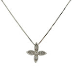 Memoire 18k White Gold Diamond Pendant Necklace I