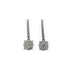 Memoire 18k White Gold Diamond Drop Earrings IX