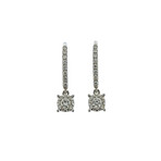 Memoire 18k White Gold Diamond Dangle Earrings II
