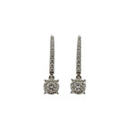 Memoire 18k White Gold Diamond Dangle Earrings IV