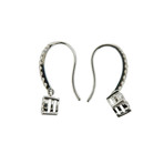 Memoire 18k White Gold Diamond Dangle Earrings IV