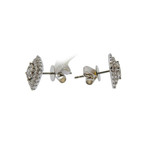 Memoire 18k White Gold Diamond Stud Earrings IV