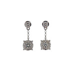 Memoire 18k White Gold Diamond Dangle Earrings VI