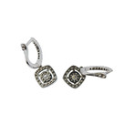 Memoire 18k White Gold Diamond Dangle Earrings V
