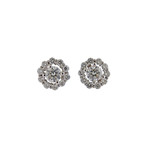 Memoire 18k White Gold Diamond Stud Earrings VIII