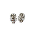 Memoire 18k White Gold Diamond Stud Earrings VI