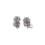 Memoire 18k White Gold Diamond Stud Earrings III