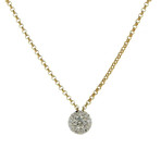 Memoire 18k Two-Tone Gold Diamond Pendant Necklace