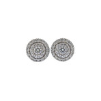 Memoire 18k White Gold Diamond Stud Earrings I