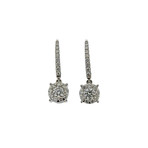 Memoire 18k White Gold Diamond Drop Earrings VIII