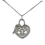 Memoire 18k White Gold Diamond Pendant Necklace IV