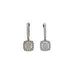 Memoire 18k White Gold Diamond Dangle Earrings V