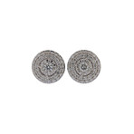 Memoire 18k White Gold Diamond Stud Earrings VII
