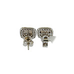 Memoire 18k White Gold Diamond Stud Earrings IV