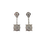Memoire 18k White Gold Diamond Dangle Earrings VII