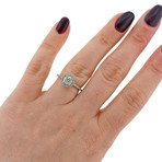Memoire 18k White Gold Engagement Ring V // Ring Size: 7