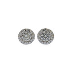 Memoire 18k White Gold Diamond Stud Earrings II
