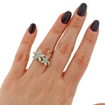 Memoire 18k White Gold Flower Ring // Ring Size: 7