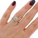 Memoire 18k White Gold Engagement Ring IV// Ring Size: 7.25