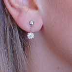 Memoire 18k White Gold Diamond Dangle Earrings VII