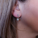 Memoire 18k White Gold Diamond Dangle Earrings VI